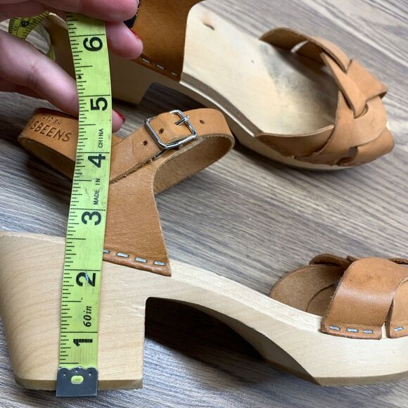 Swedish Hasbeens Womens Brown Leather Clog Sandals European Size 40 US Size 9 - Picture 13 of 14